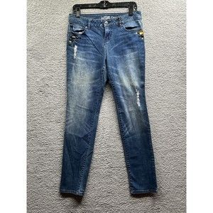 Apt. 9 Jeweled Studded Bootcut "Maxwell Fit" 8 Women Mid Rise Denim Skinny Jean